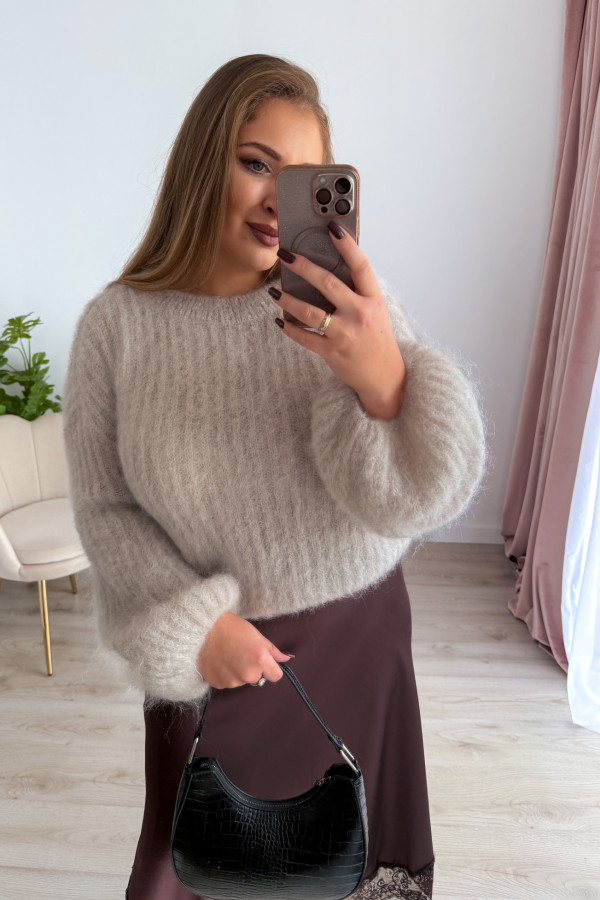 Sweter 81% kid moher Willow - beż 9
