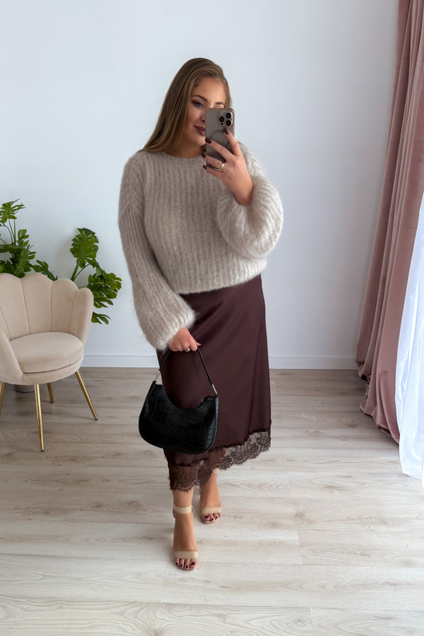 Sweter 81% kid moher Willow - beż 11