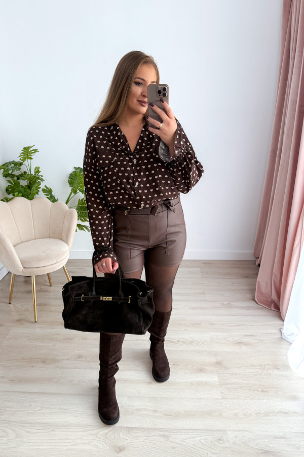 Koszula czekoladowa w serduszka Nicolette 4