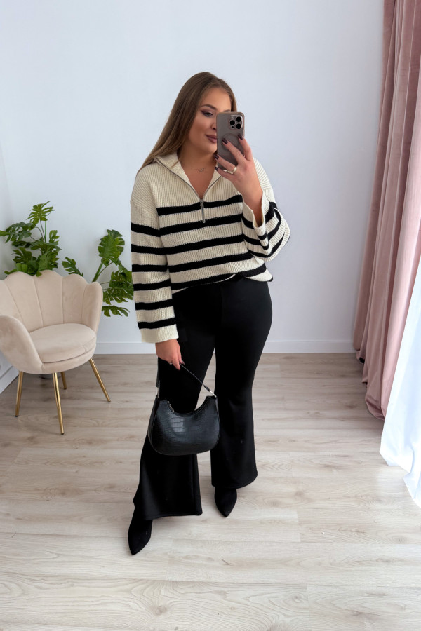Dopasowane legginsy piankowe dzwony Take Me - czarne 3