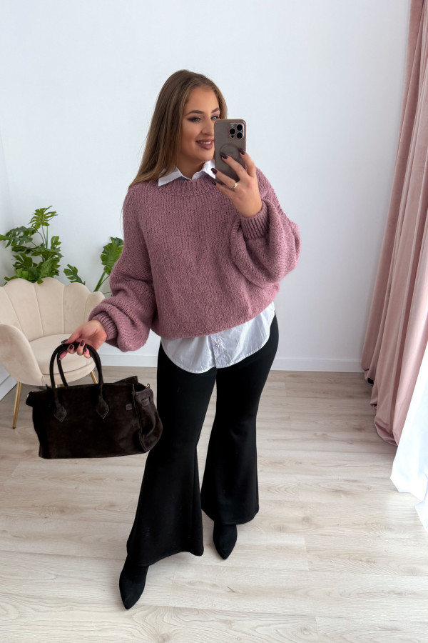 Dopasowane legginsy piankowe dzwony Take Me - czarne 4
