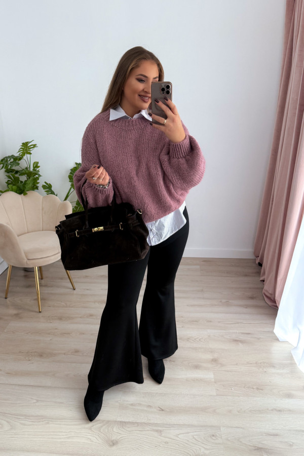 Dopasowane legginsy piankowe dzwony Take Me - czarne 6