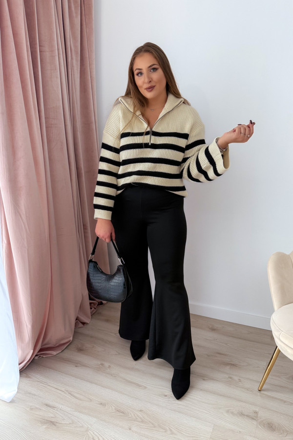 Dopasowane legginsy piankowe dzwony Take Me - czarne 8