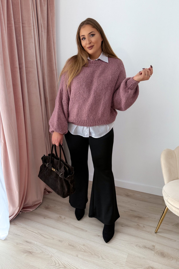 Dopasowane legginsy piankowe dzwony Take Me - czarne