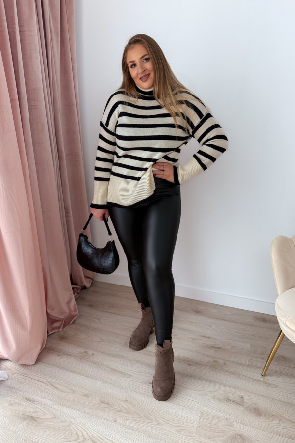 Legginsy czarne ekoskórka Skinny 10