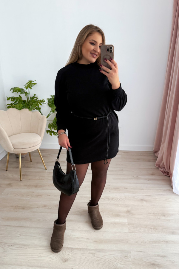 Sukienka bluzo-sweterkowa Moon - czarna 2