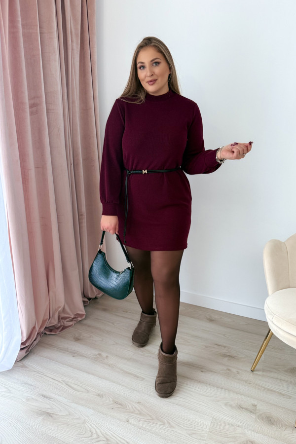 Sukienka bluzo-sweterkowa Moon - bordo 1