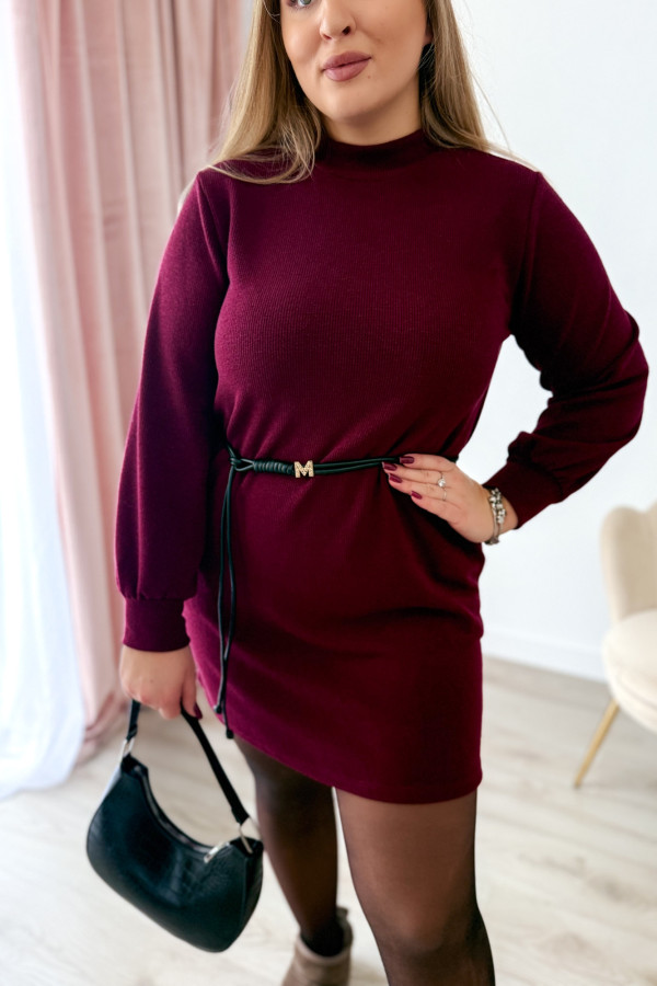 Sukienka bluzo-sweterkowa Moon - bordo 2