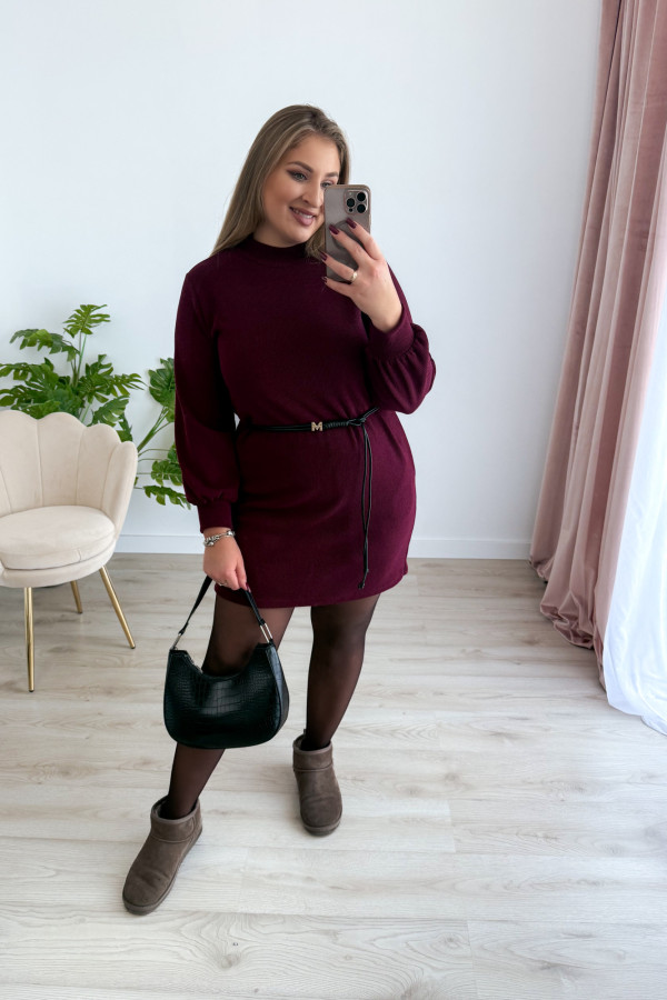 Sukienka bluzo-sweterkowa Moon - bordo 8