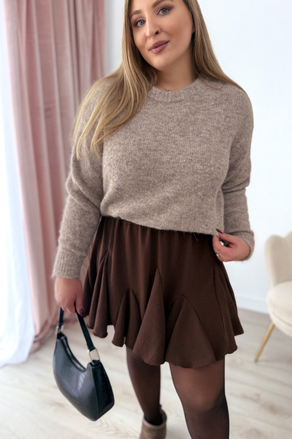 Sweter o luźnym kroju z wełną Lalie - fango 4