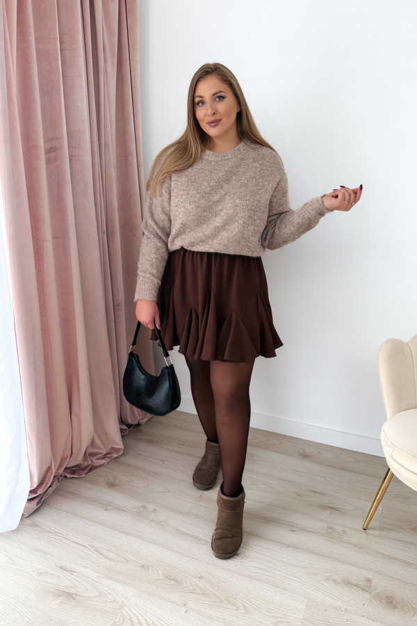 Sweter o luźnym kroju z wełną Lalie - fango 2