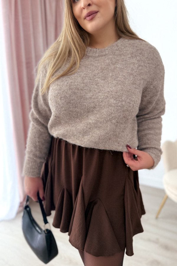 Sweter o luźnym kroju z wełną Lalie - fango 1