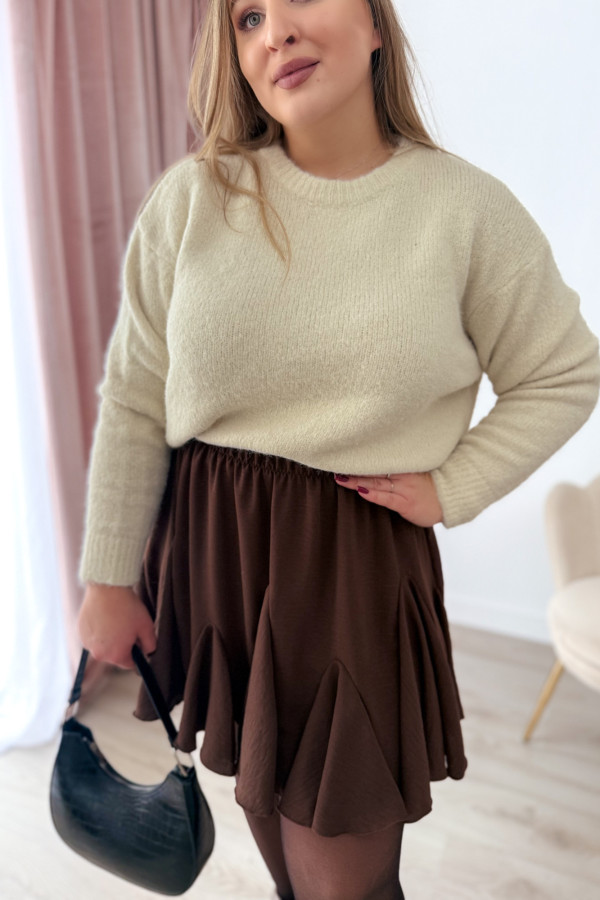 Sweter o luźnym kroju z wełną Lalie - ecru 10