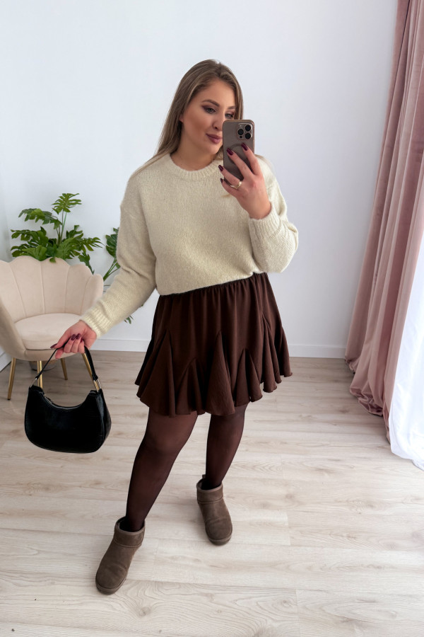 Sweter o luźnym kroju z wełną Lalie - ecru 2