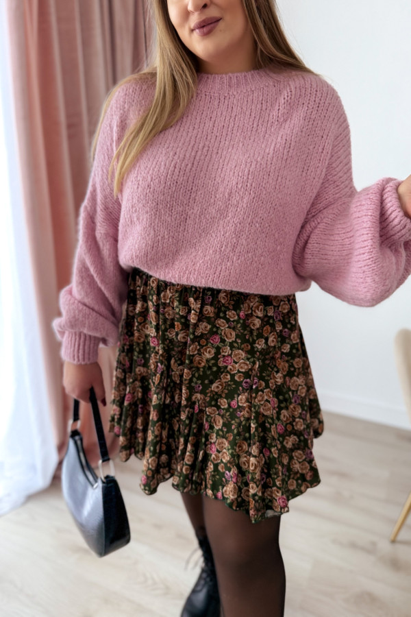 Sweter oversize z wełną i szerokimi rękawami Pippi - puder 6