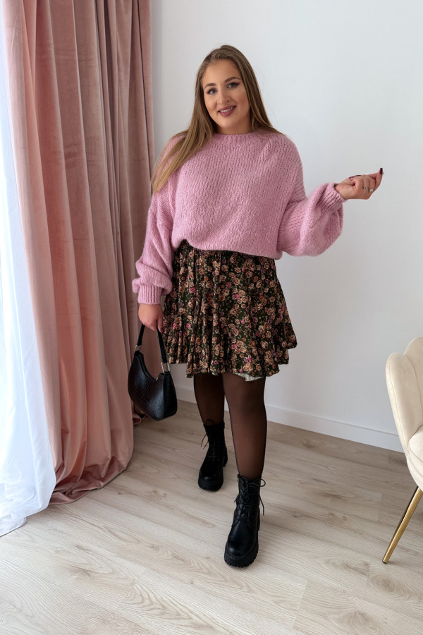 Sweter oversize z wełną i szerokimi rękawami Pippi - puder 7